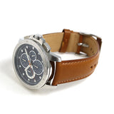 Michael Kors Ryker Chronograph Analog Blue Dial Brown Leather Strap Watch For Men - MK8518 Authentic Buy Shop Now