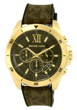 Michael Kors Brecken Chronograph Black Dial Brown Leather Strap Watch For Men - MK8849 Authentic Buy Shop Now