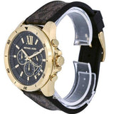 Michael Kors Brecken Chronograph Black Dial Brown Leather Strap Watch For Men - MK8849 Authentic Buy Shop Now