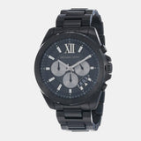 Michael Kors Brecken Chronograph Black Dial Black Steel Strap Watch For Men - MK8858 Authentic Buy Shop Now