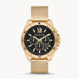 Michael Kors Brecken Chronograph Black Dial Gold Mesh Strap Watch For Men - MK8867 Authentic Buy Shop Now
