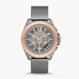 Michael Kors Brecken Chronograph Grey Dial Silver Mesh Strap Watch For Men - MK8868 Authentic Buy Shop Now