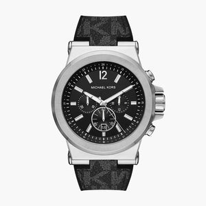 Michael Kors Dylan Chronograph Black Dial Black Rubber Strap Watch For Men - MK8903 Authentic Buy Shop Now