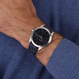 Michael Kors Slim Runway Analog Blue Dial Blue Leather Strap Watch For Men - MK8907 Authentic Buy Shop Now