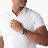 Michael Kors Brecken Chronograph Blue Dial Blue Rubber Strap Watch For Men - MK8923 Authentic Buy Shop Now
