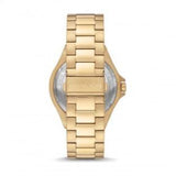 Michael Kors Lennox Three-Hand Quartz Gold Dial Gold Steel Strap Watch For Men - MK8939 Authentic Buy Shop Now