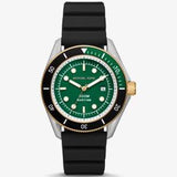 Michael Kors Maritime Analog Green Dial Black Silicone Strap Watch for Men - MK9158 Authentic Buy Shop Now