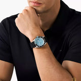 Michael Kors Maritime Three Hand Blue Dial Black Silicone Strap Watch for Men - MK9167 Authentic Buy Shop Now