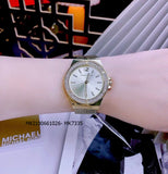 Michael Kors Lennox Three-Hand Gold Dial Gold Mesh Bracelet Watch For Women - MK7335 Authentic Buy Shop Now