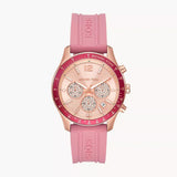 Michael Kors Berkley Quartz Rose Gold Dial Pink Rubber Strap Watch for Women - MKO1039 Authentic Buy Shop Now