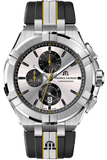 Maurice Lacroix Aikon Chronograph King of the Court Limited Edition Silver Dial Grey Rubber Strap Watch for Men - AI1018-TT030-130-K Authentic Buy Shop Now