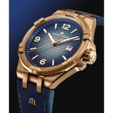 Maurice Lacroix Aikon Limited Edition Blue Dial Blue Leather Strap Watch For Men - AI6008-BRZ01-420-1 Authentic Buy Shop Now