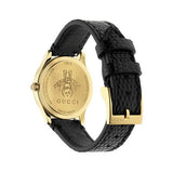 Gucci G Timeless Quartz Blue Dial Black Leather Strap Watch For Men - YA1265018 Authentic Buy Shop Now