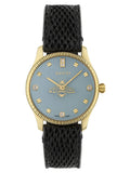 Gucci G Timeless Quartz Blue Dial Black Leather Strap Watch For Men - YA1265018 Authentic Buy Shop Now