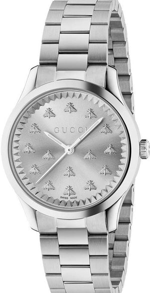 Gucci G Timeless Quartz Silver Dial Silver Steel Strap Watch for Men - YA1265031 Authentic Buy Shop Now