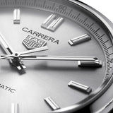 Tag Heuer Carrera Date Silver Dial Black Leather Strap Watch for Men - WBN2111.FC6505 Authentic Buy Shop Now
