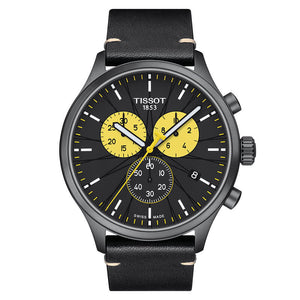 Tissot Chrono XL Tour De France Special Edition Black Dial Black Leather Strap Watch for Men - T116.617.36.051.11 Authentic Buy Shop Now
