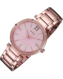 Guess Park Ave Quartz Rose Gold Dial Rose Gold Steel Strap Watch For Women - W0636L2 Authentic Buy Shop Now