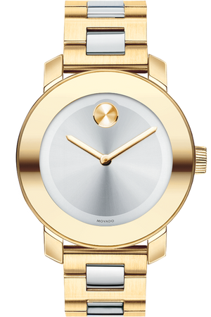 Movado Bold Silver Dial Two Tone Steel Strap Watch for Women - 3600129 Authentic Buy Shop Now