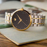 Movado 1881 Automatic Black Dial Two Tone Steel Strap Watch For Men - 0606916 Authentic Buy Shop Now