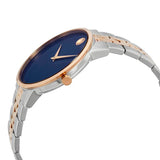 Movado Museum Classic Blue Dial Two Tone Steel Strap Watch for Men - 0607267 Authentic Buy Shop Now