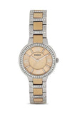 Fossil Virginia Rose Gold Dial Two Tone Steel Strap Watch for Women - ES3405 Authentic Buy Shop Now