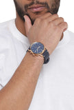 Fossil The Commuter Blue Dial Blue Leather Strap Watch for Men - FS5404 Authentic Buy Shop Now