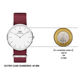 Daniel Wellington Classic Roselyn White Dial Red NATO Strap Watch For Women - DW00100268 Authentic Buy Shop Now