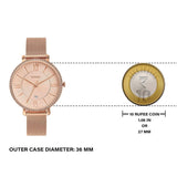 Fossil Jacqueline Quartz Rose Gold Dial Rose Gold Mesh Strap Watch for Women - ES4628 Authentic Buy Shop Now