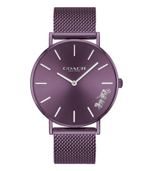 Coach Perry Purple Dial Purple Mesh Bracelet Watch for Women - 14503484 Authentic Buy Shop Now