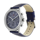 Tommy Hilfiger Ari Quartz Diamonds Blue Dial Blue Leather Strap Watch for Women - 1781979 Authentic Buy Shop Now