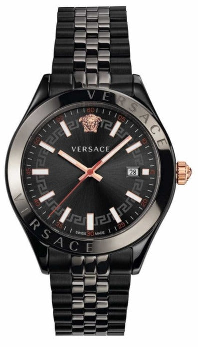 Versace Hellenyium Analog Black Dial Black Steel Strap Watch For Men - VEVK00320 Authentic Buy Shop Now