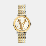 Versace Virtus Quartz White Dial Two Tone Steel Strap Watch for Women - VEHC00719 Authentic Buy Shop Now