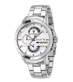 Maserati Ingegno Chronograph White Dial Silver Steel Strap Watch For Men - R8873619004 Authentic Buy Shop Now