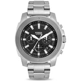 Fossil Modern Machine Black Dial Silver Steel Strap Watch for Men - FS4926 Authentic Buy Shop Now