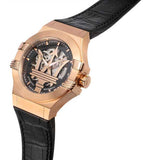 Maserati Potenza Automatic Skeleton Black Dial Black Leather Strap Watch For Men - R8821108039 Authentic Buy Shop Now