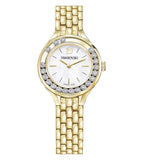 Swarovski Lovely Crystals White Dial Gold Steel Strap Watch for Women - 5242895 Authentic Buy Shop Now