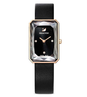 Swarovski Uptown Black Dial Black Leather Strap Watch for Women - 5547710 Authentic Buy Shop Now