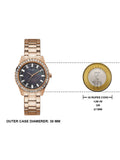Guess Sparkler Diamonds Black Dial Rose Gold Steel Strap Watch for Women - GW0111L3 Authentic Buy Shop Now