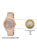 Guess G Twist Diamonds Rose Gold Dial Rose Gold Steel Strap Watch For Women - W1201L3 Authentic Buy Shop Now