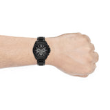 Michael Kors Brecken Chronograph Black Dial Black Steel Strap Watch For Men - MK8858 Authentic Buy Shop Now