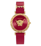 Versace Palazzo Empire Greca Red Dial Red Leather Strap Watch for Women - VEDV00319 Authentic Buy Shop Now