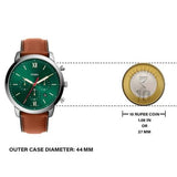 Fossil Neutra Chronograph Green Dial Brown Leather Strap Watch for Men - FS5735 Authentic Buy Shop Now