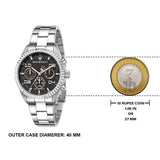 Maserati Competizione Chronograph Black Dial Silver Steel Strap Watch For Men - R8853100012 Authentic Buy Shop Now