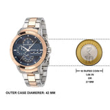 Maserati Ingegno Chronograph Blue Dial Two Tone Steel Strap Watch for Men - R8873619002 Authentic Buy Shop Now