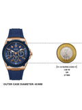 Guess Legacy Blue Dial Blue Silicone Strap Watch For Men - W1049G2 Authentic Buy Shop Now