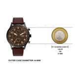 Fossil Retro Pilot Chronograph Brown Dial Brown Leather Strap Watch for Men - FS5833 Authentic Buy Shop Now