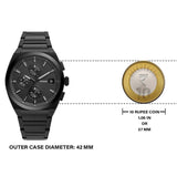 Fossil Everett Chronograph Black Dial Black Steel Strap Watch for Men - FS5797 Authentic Buy Shop Now