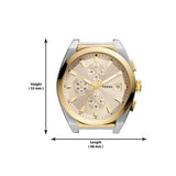 Fossil Everett Chronograph Gold Dial Two Tone Steel Strap Watch for Men - FS5796 Authentic Buy Shop Now