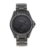 Fossil Riley Multifunction Black Dial Black Steel Strap Watch for Women - ES4519 Authentic Buy Shop Now